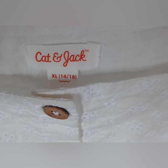 Cat & Jack Girls blouse Size XL (14/16) in white - Picture 2 of 2